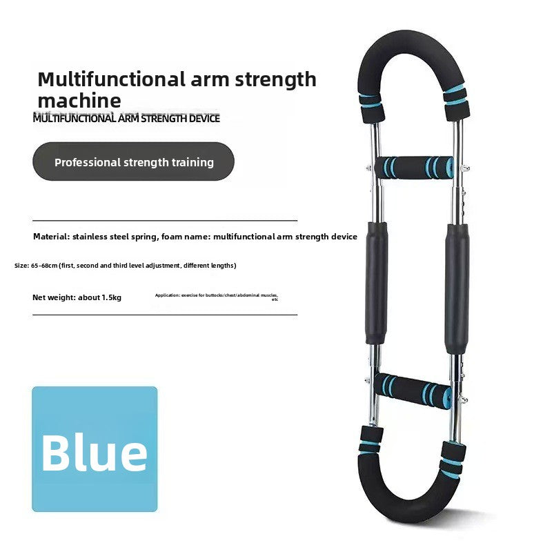 U-Shaped Arm Strength Device, Twister Arm Trainer, Adjustable 60-110lbs Spring Chest Workout Bar, Portable Upper Body Trainer with Detachable Design, Home Gym Equipment for Chest, Shoulders, Arms & Forearm Muscle Building