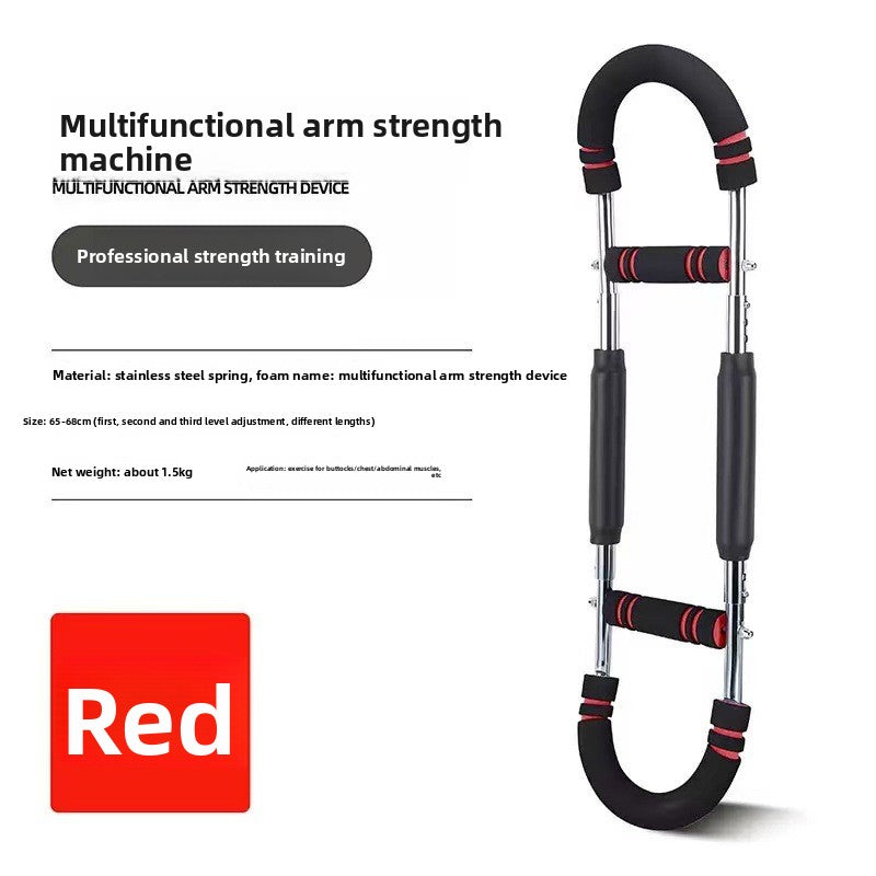U-Shaped Arm Strength Device, Twister Arm Trainer, Adjustable 60-110lbs Spring Chest Workout Bar, Portable Upper Body Trainer with Detachable Design, Home Gym Equipment for Chest, Shoulders, Arms & Forearm Muscle Building