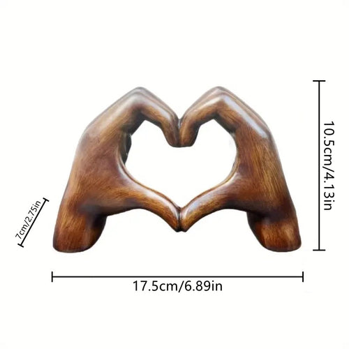 Creative Heart-shaped Resin Statue Home Decor Gift, Christmas Gift
