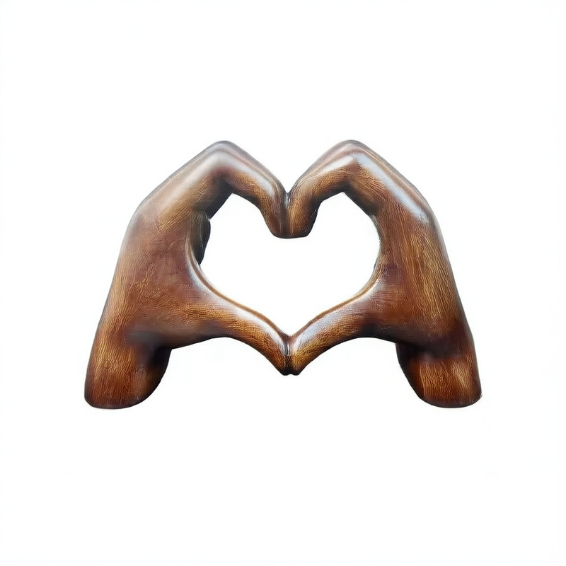 Creative Heart-shaped Resin Statue Home Decor Gift, Christmas Gift